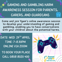 Parentline Gaming & Gambling Workshop